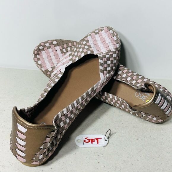 Easy Spirit Flat Closed Toe Checkered Print Slip On Comfy Size 8,5W - Picture 1 of 8